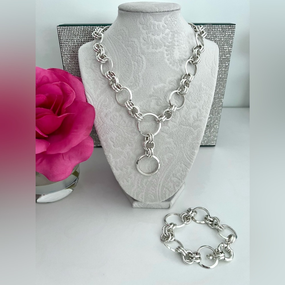 Sterling Silver Necklace and Bracelet Set